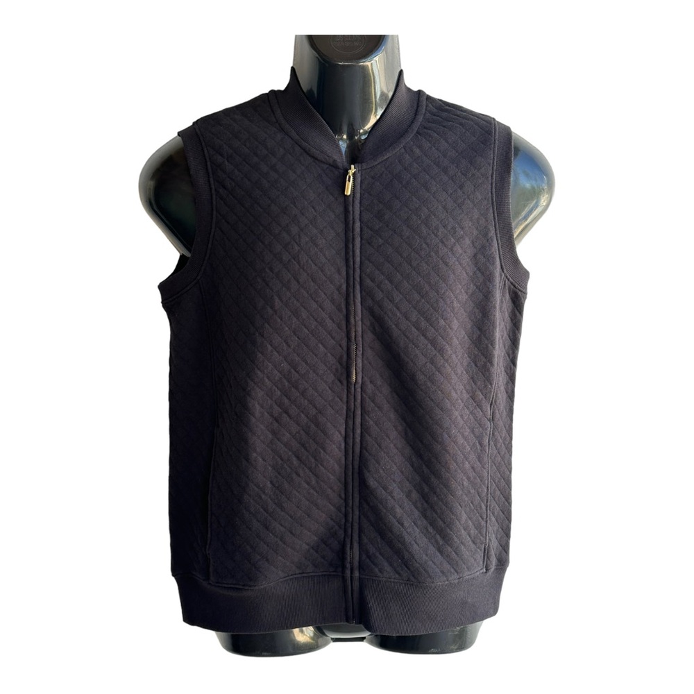 VEST MEN BY‎ GEAR FOR SPORT  100% COTTON FULL-ZIP FLEECE  BLACK SIZE MEDI…